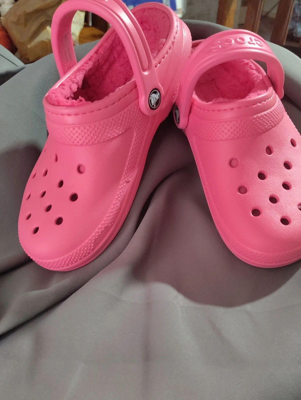 CROCS Kids Fuzzy-Lined Clog - Pink